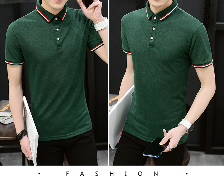 Mùa hè kích thước lớn áo thun nam áo cotton ngắn tay kinh doanh Áo sơ mi nam nửa tay giản dị có cổ áo form rộng nam