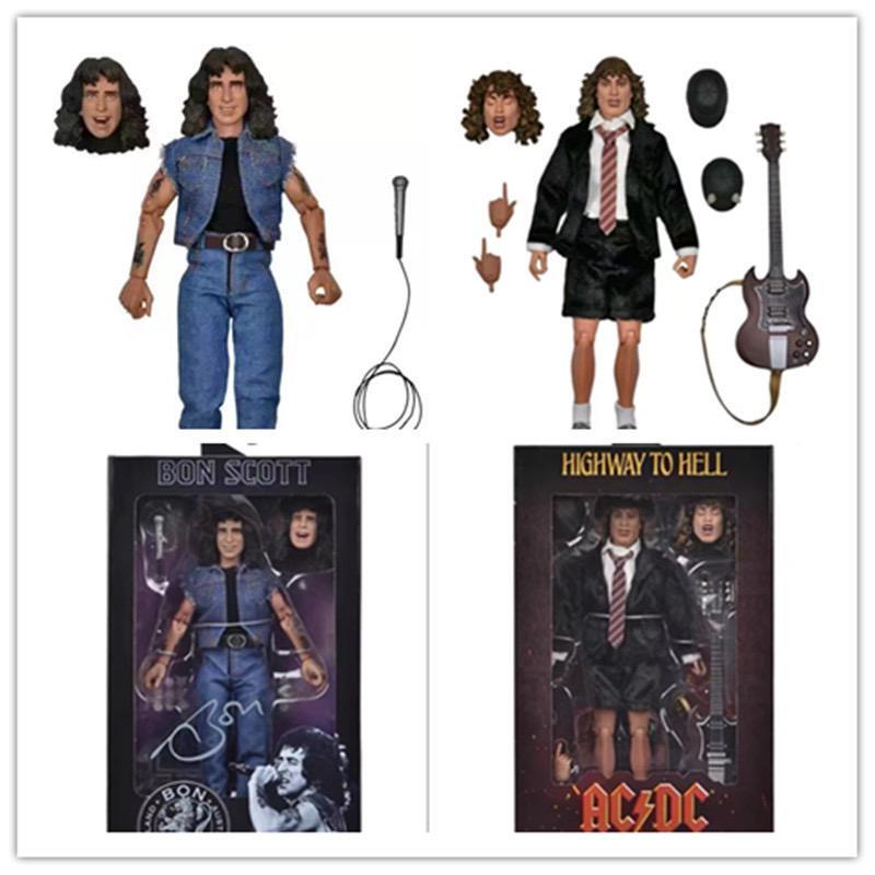 Neca Carefully Crafted the 8inch Ac/Dc Figure: Realistic Images of Angus Young and Bon Scott