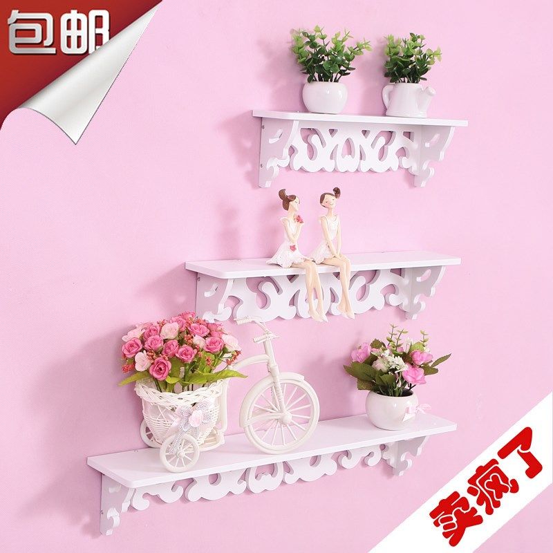Ornaments on the wall Rack Ornaments Rack Home Room Wall Flower Pot Punched-Free Living Room Wall