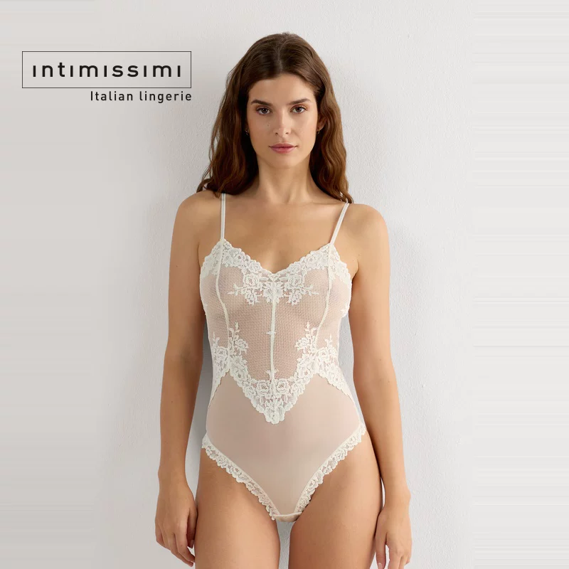Элегантный кружевной пижамный комбинезон Intimissimi Yishuman с сексуальными подвесками и бретелями BO1294B