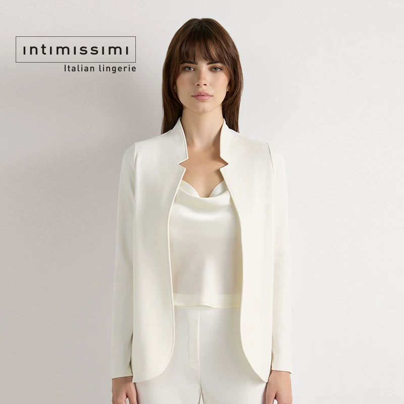 Женский casual модный кардиган Intimissimi многоцветный хлопковый для повседневной носки, длинный рукав, CL139C