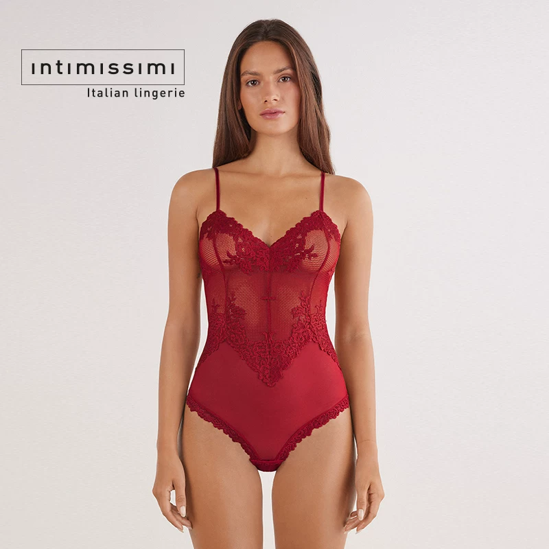 Элегантный кружевной пижамный комбинезон Intimissimi Yishuman с сексуальными подвесками и бретелями BO1294B