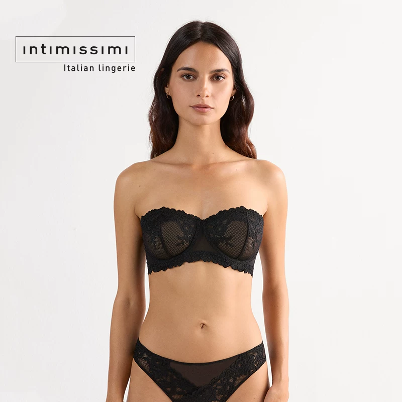 Деликатное цветочное кружево Intimissimi без вкладышей бюстгальтер bandeau RB1294F