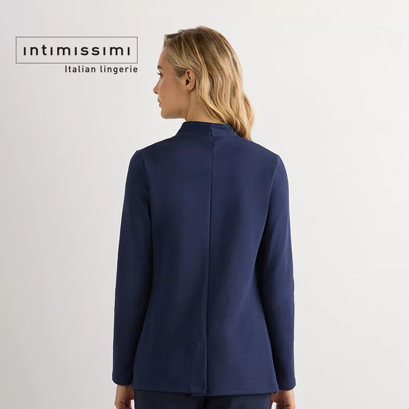 Женский casual модный кардиган Intimissimi многоцветный хлопковый для повседневной носки, длинный рукав, CL139C