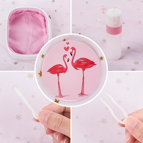 Невидимые милые очки, портативная банка для хранения, двойная коробка