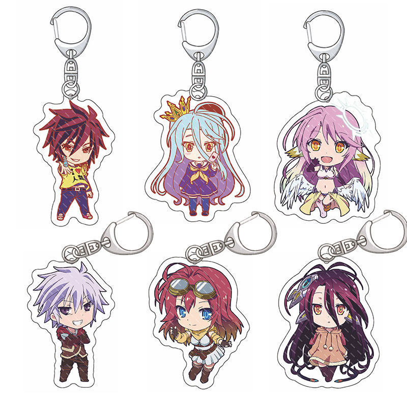 No Game No Life Keychain Game Life Acrylic Keychain Anime Pendant Merchandise