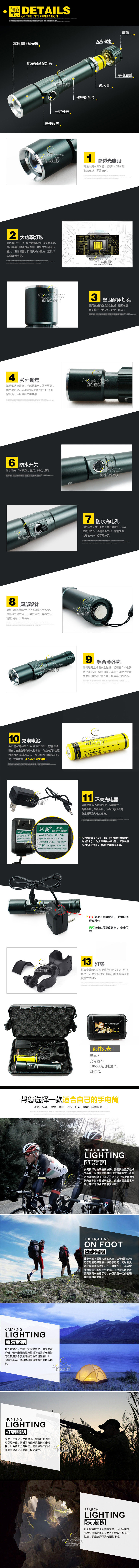 Eclairage pour vélo - phare - Ref 2401086 Image 8