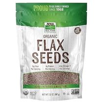 NOW Foods Organic Flax Seeds Source of Essential Fatty