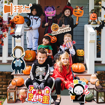 Halloween decorative props hand-up KT board photo frame custom background photo frame pumpkin ornaments scene arrangement