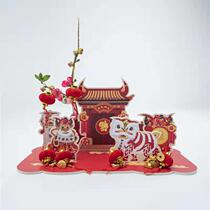 2021 New Year decoration Spring Festival desktop ornaments scene layout KT board shopping mall company front desk ox year festive ornaments