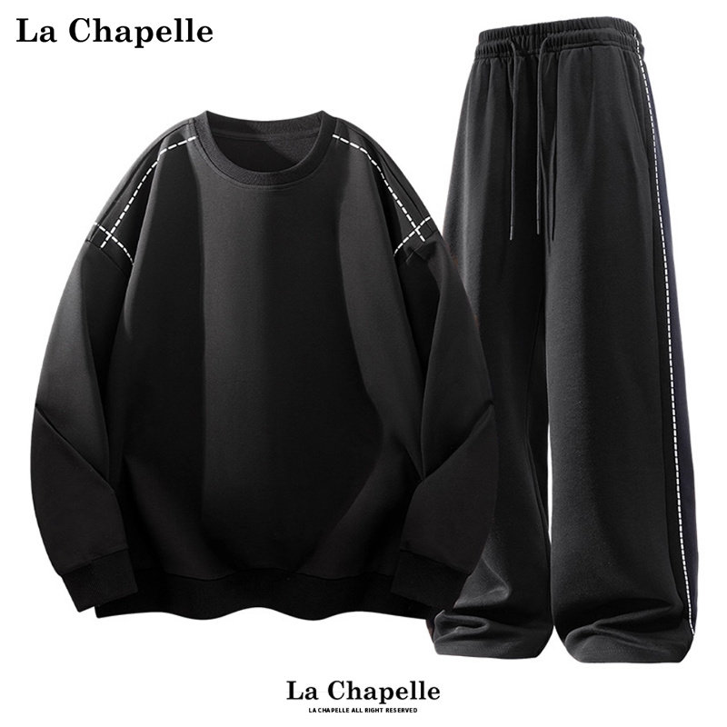 Повседневный спортивный трендовый костюм La Chapelle, осень 2025, новый свитер, мужской стильный и красивый свободный комплект одежды
