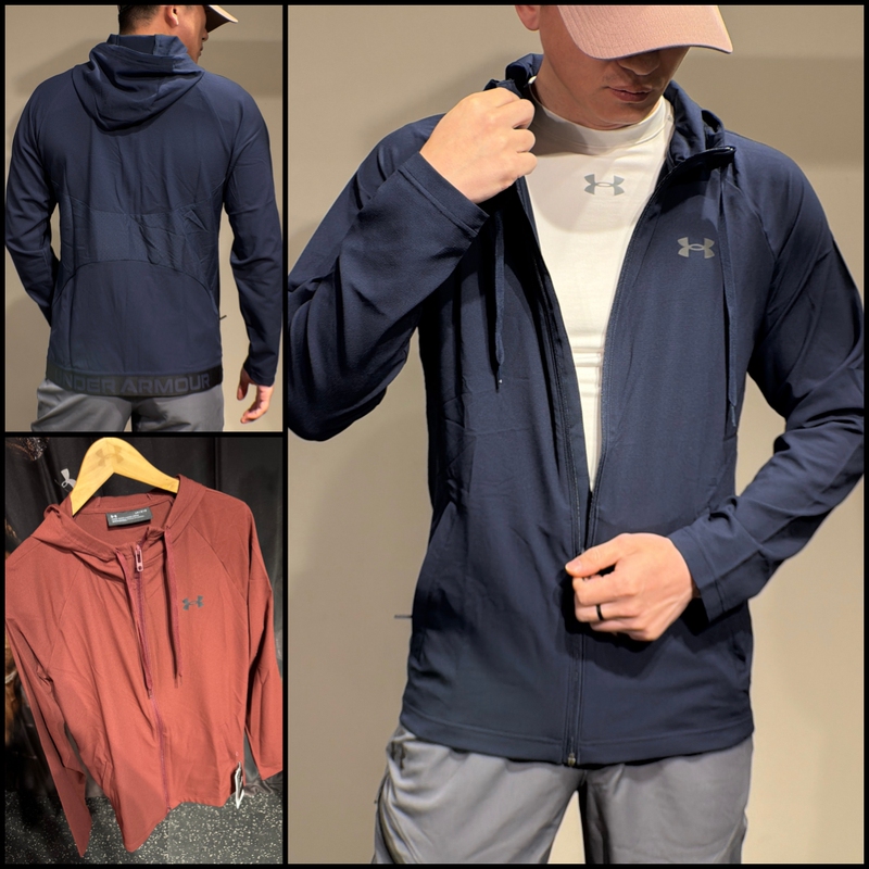 Under Armour Ua Men's Thin Water-Repellent Woven Training Sports Running Windproof Hooded Jacket 1370499