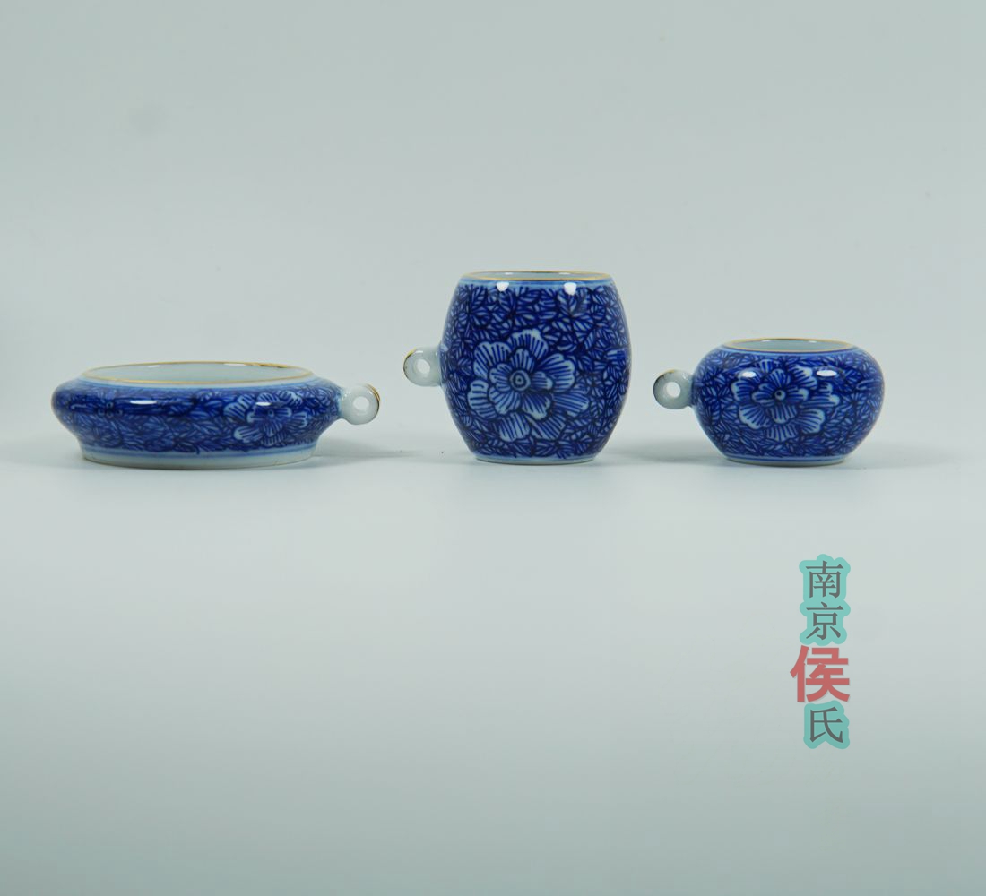 Nanjing Hou's embroidered bird cage accessories Jiuzheng Hall Sketching Gold Mouth Giaf Peony Embroidered Eyebird Cylinder Bird's Cup Bird Food Jar