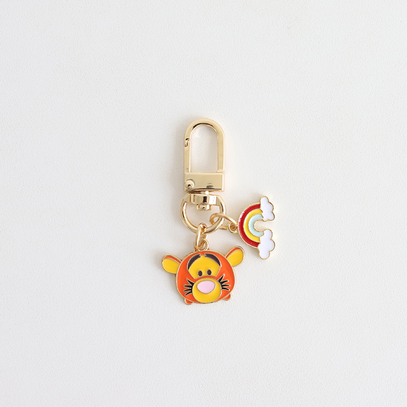Ins Cute Winnie the Pooh Keychain Cartoon AirPods Pendant Couple Accessories USB Flash Drive Anti-Lost Accessory