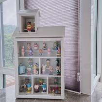 Bubble Mater hand office blind box containing dust-proof display case original wood color small paparazzi wooden house ladder unique villa