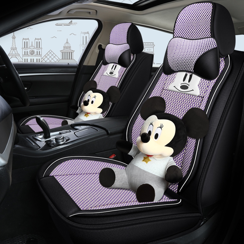 Goddess car seat cushion four seasons universal summer ice silk fully surrounded seat cover cool pad net red cartoon car seat cover