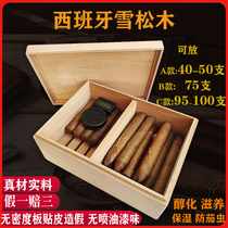 Cigar box solid wood imported Spanish cedar wood box portable wooden cigar Chunhua cigar moisturizing box manufacturer