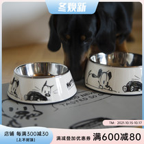Finland muurla mutts series enamel storage tank cat food jar dog food Pot dog collar dog chain