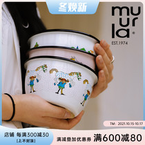 Finland muurla enamel bowl MOOMIN mumming tableware single Bowl enamel bowl soup bowl Home Childrens rice bowl