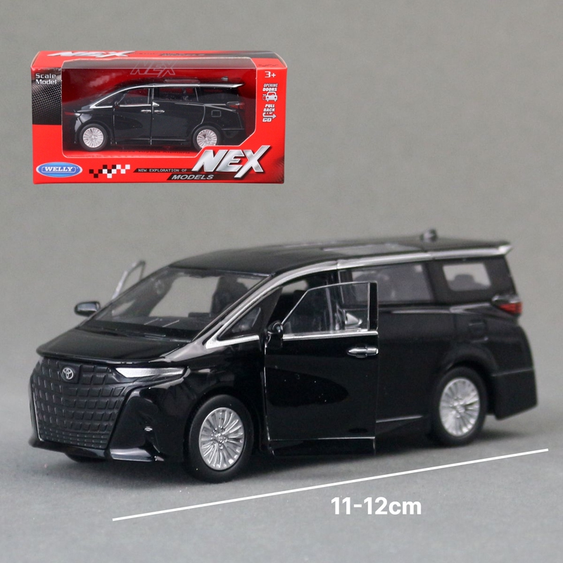 Willy 1:36 Scale Model Toyota Alphard Mpv Business Car Model Pull-Back Children's Toy Collectible Display Piece for Boys