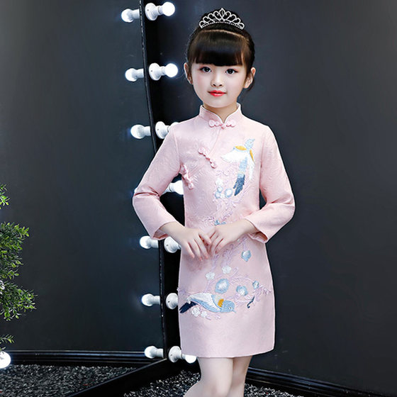 Children's cheongsam girl Chinese style Tang suit little girl Chinese style female improved 2024 new dress baby summer