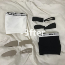 3fter lazy black and white ice silk waist panties female girl line small panties