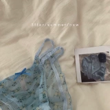 Тонкое кружевное комфортное дышащее нижнее белье, штаны, цветочный принт, средняя посадка