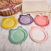 Easy cleaning of bacteriostatic and eco-friendly glaze Lower colour snacks bowl France Le enamel saucer Porcelain Creative Color Salad Split