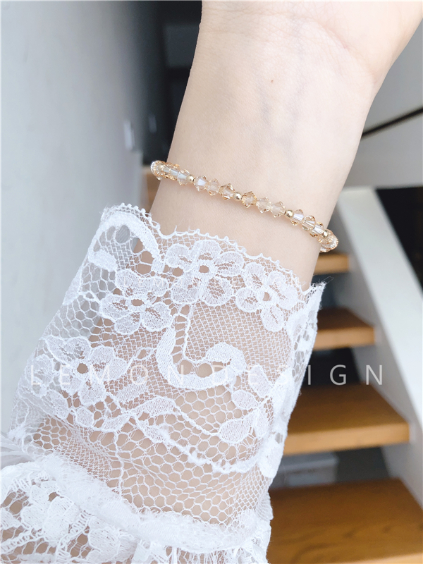 Tình yêu như một ngôi sao | Vàng 14K ánh sáng sang trọng hoang dã màu sâm banh - Vòng đeo tay Clasp vòng tay nữ vàng 18k