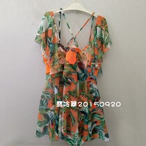 Embry Form counter wind printing split swimsuit female ruffled skirt hot spring swimsuit ES00018