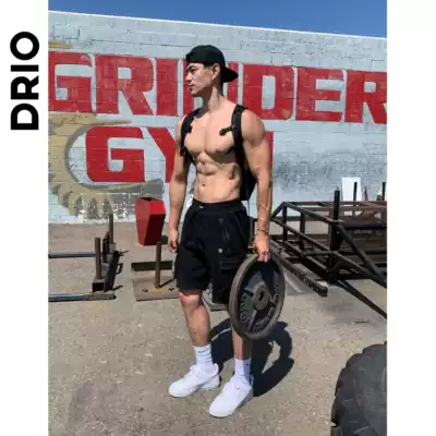 DRIOCO LANB summer new loose drawstring tooling shorts men's sports running five-point pants pocket casual pants