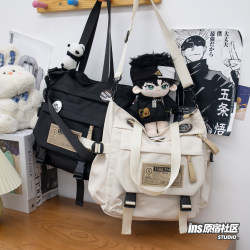 ins Harajuku Style Japanese Shoulder Bag for Women, Large Capacity Student Tote Bag for Class, Crossbody Handbag, Canvas Bag for Men, Trendy