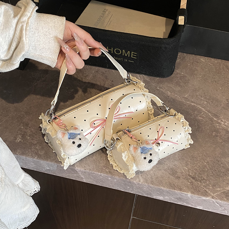 White Lace Puppy Storage Bag Dji Pocket 4/3 Storage Case Camera Portable Gimbal Handheld Crossbody