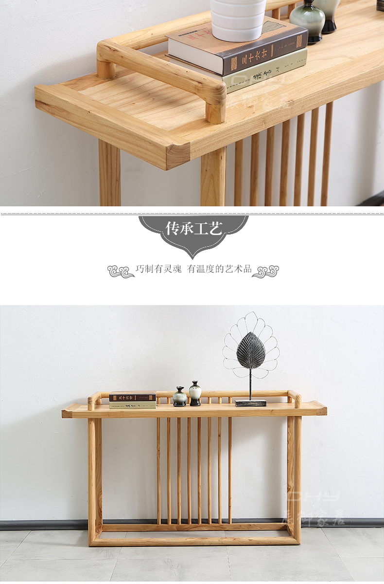 Nội thất Zen mới của Trung Quốc, vỏ gỗ bạch đàn, triều đại nhà Minh và nhà Thanh, gỗ cổ điển, bàn, hiên, vách ngăn, ngồi xổm, đơn giản, cho Phật giáo - Bàn / Bàn bàn thờ gỗ