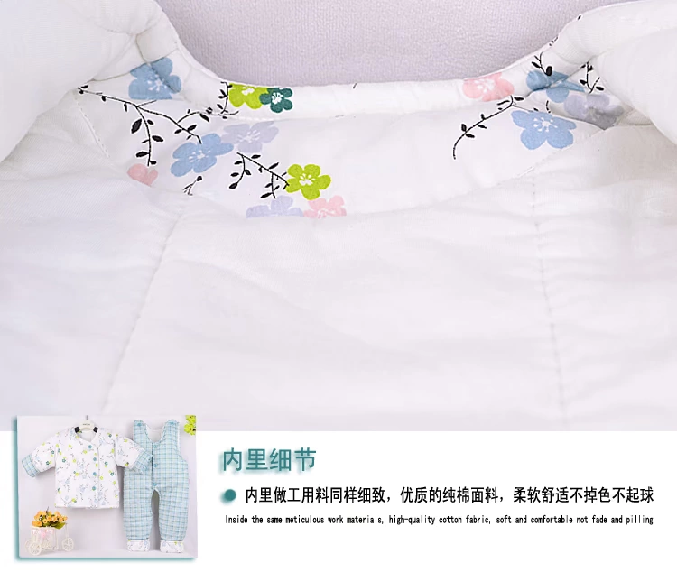 Bộ đồ hai dây mùa thu cho bé sơ sinh và áo sơ mi cotton cho bé sơ sinh nam và nữ ra ngoài áo khoác + yếm thời trang bé gái