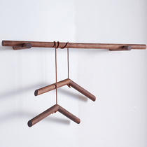Solid Wood hanger Wall log Creative clothes bar Nordic homestay coat rack sub bathroom towel rack hanger support