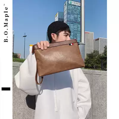 BOMaple new fashion clutch men's clutch leather small bag men's casual clutch Korean mobile phone bag