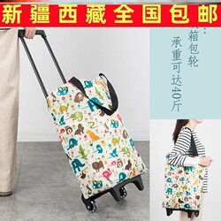 Xinjiang Tibet anti-fall and rain-proof shopping cart ultra-light and durable trolley household large-capacity handbag cute trolley