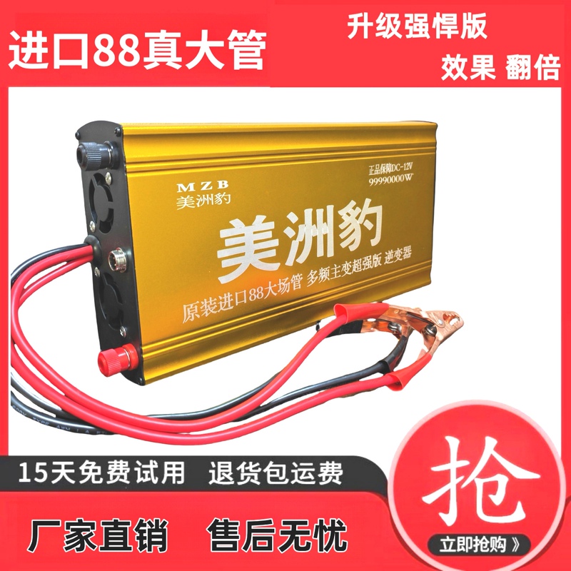 New 12V Inverter Head High-Frequency High-Power Multi-Function Energy-Saving Imported Large Tube Boost Battery Converter