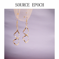 SOURCE EPOCH European and American Brief Spiral Bending Design Sensation Wave Curve Earrings Earrings Earrings