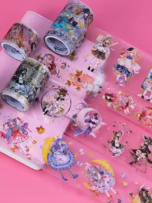 Washi tape Mobile phone glass Bronzing matte sticker PET transparent character text New product hand account material hand account