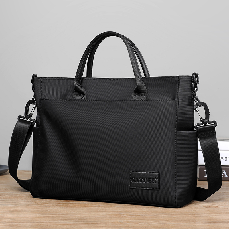 Business Briefcase Bag Men's Bag Large Capacity Paper Bag Oxford Cloth Diagonal Satchel Bag 15 6 Computer Bag Nylon Handbag