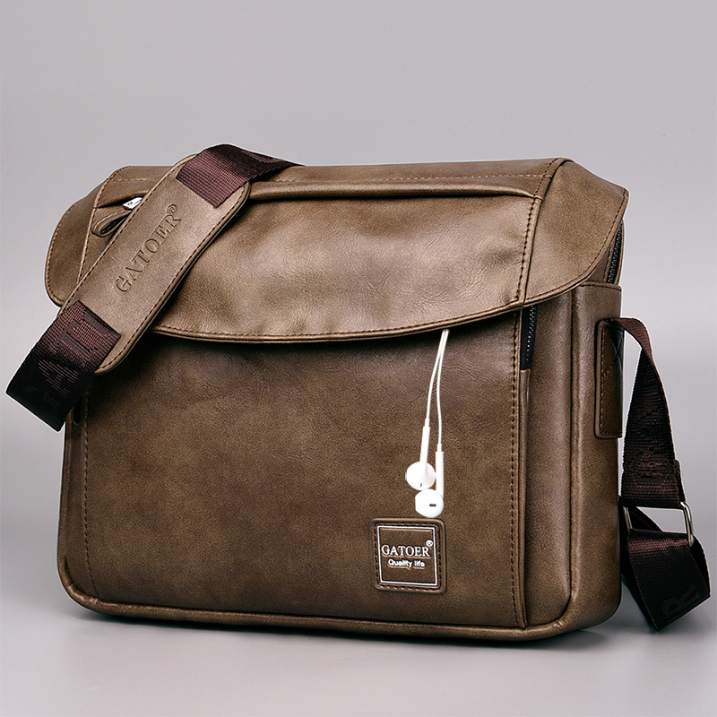 Large Capacity Men's Single Shoulder Bag A4 Bag Inclined Satchel Casual Diagonal Backpacker Business IPad Crosswalk Mailbag Men's Bag-Taobao