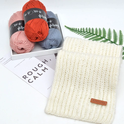 Кашемировый шарф ручной работы, плетеный клубок пряжи, набор материалов подходит для мужчин и женщин для друга, «сделай сам»