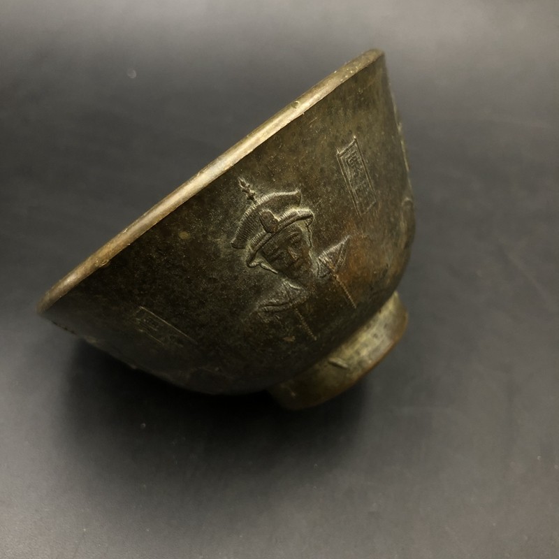 Antique Miscellaneous Bowl Five Emperors Bowl Copper Bowl Home Craft Decoration Retro Bronze Ware