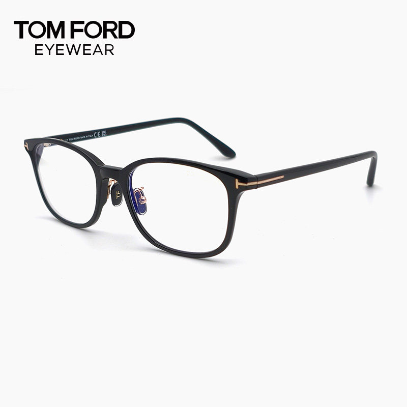 TOM FORD汤姆福特百搭板材眼镜框女FT5852轻巧椭圆T标近视镜架男