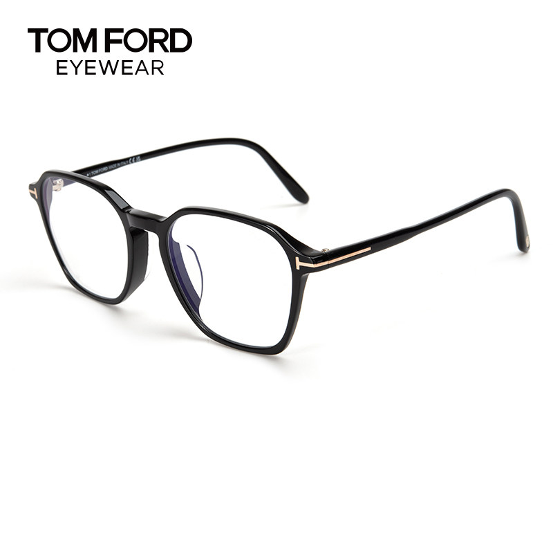 TOM FORD汤姆福特复古黑色板材眼镜框男TF5804素颜百搭近视镜架女