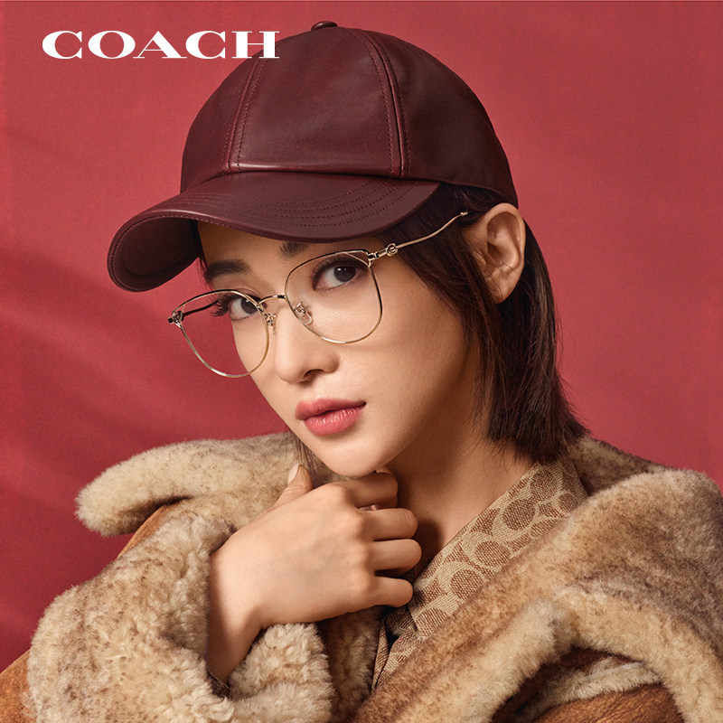 COACH蔻驰镜架新款女士猫眼金属时尚百搭个性蝶形眼镜框OHC5152BD