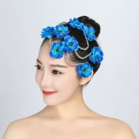 Тибетские зеленые новые восемь сокровищ голубые цветы