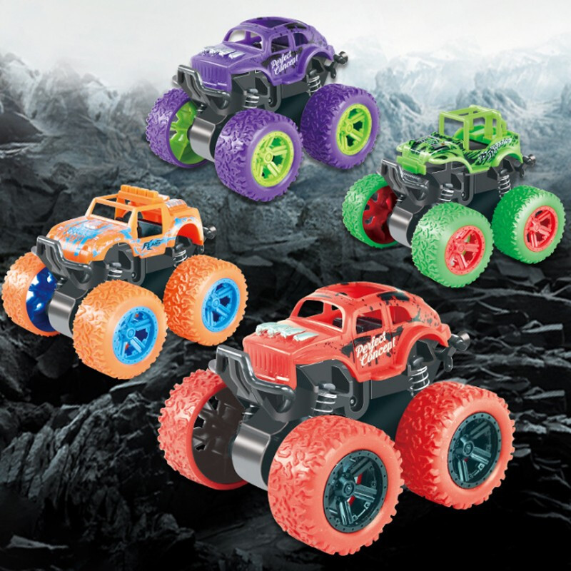 Inertia Four Drive Off-road Car Toy Children Kid Little Car Back Force Endurance Toy Car Model Baby Little Boy